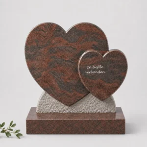 Grafsteen dubbel hart-13