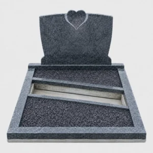 Dubbel grafmonument met hart