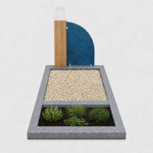Glazen grafmonument met meerpaal