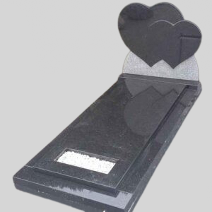 Grafsteen met dubbel hart ES-55