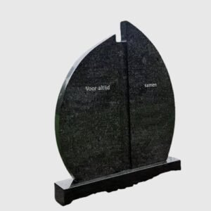 Staande grafsteen halfrond