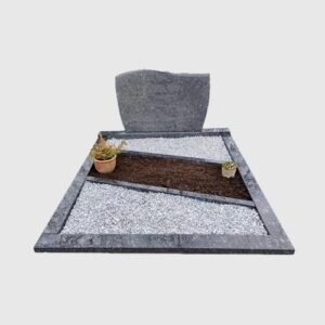 Dubbel grafmonument met omranding DM-1