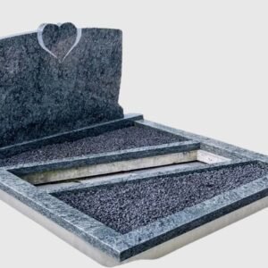 Dubbel grafmonument met hart